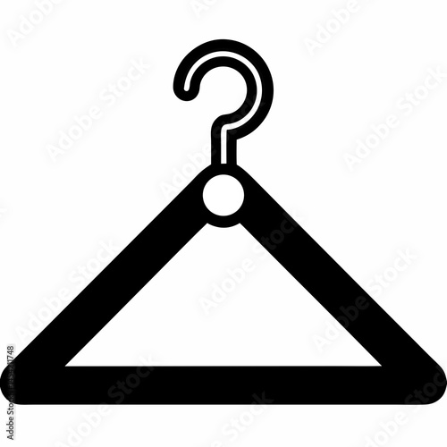 Clothing Hanger Icon Vector for Fashion, Retail, and Clothing Store Projects