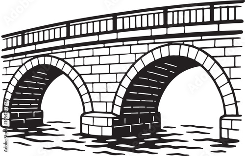 vector art of bridge