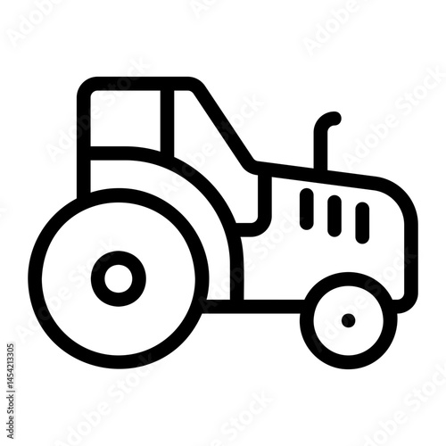 tractor line icon