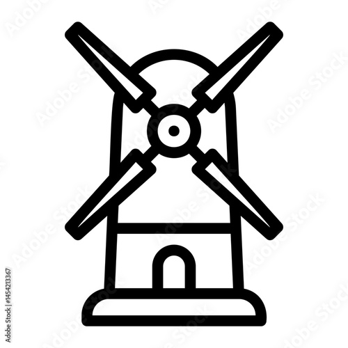windmill line icon