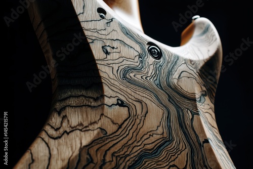 Intricately carved wood gui...