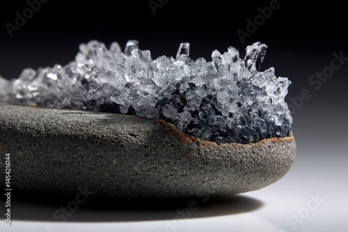 Close-up of rough, textured...