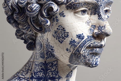 Sculpture of a human bust w...