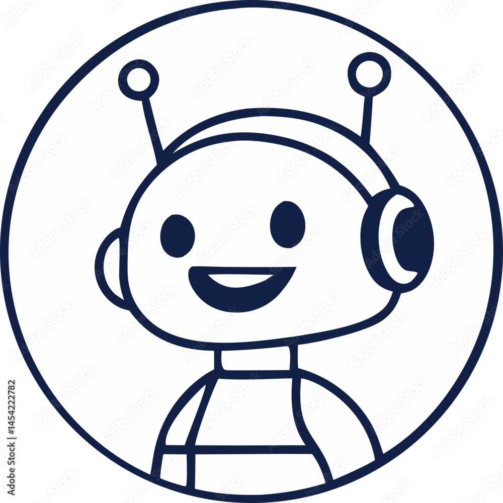 Fototapeta premium chatbot character illustration