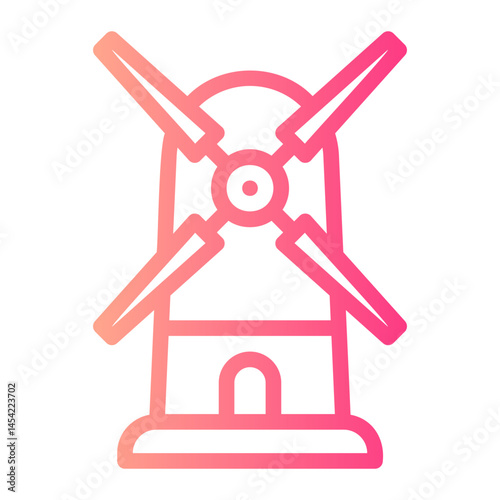 windmill gradient icon