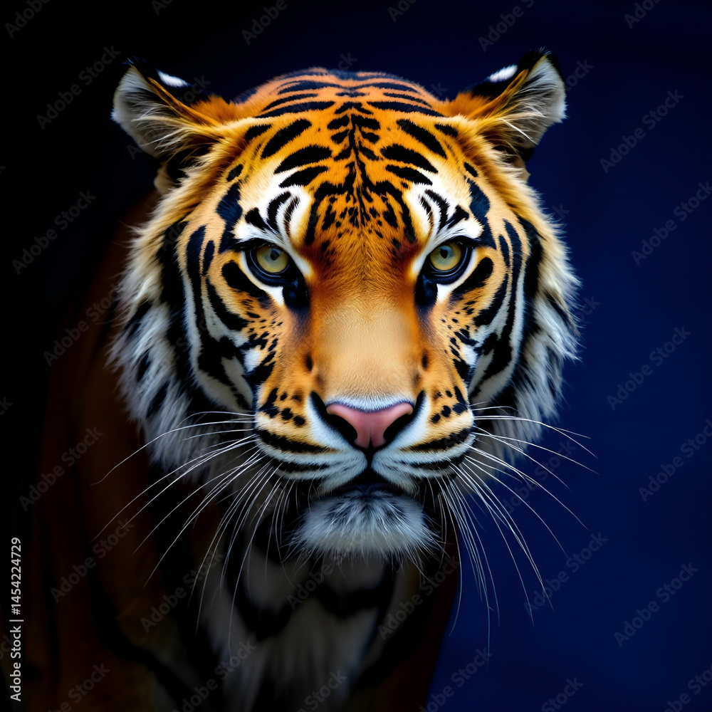 Obraz premium tigar (Taurinus; connochaetes) running across dusty plains -