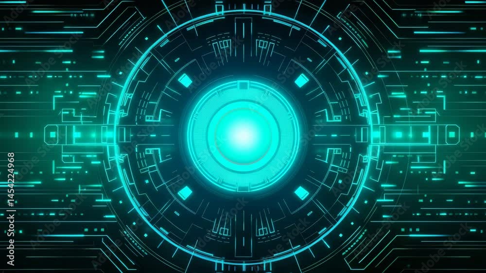 Futuristic digital background featuring glowing blue circles and intricate patterns. Futuristic digital background featuring glowing blue circles and intricate patterns.