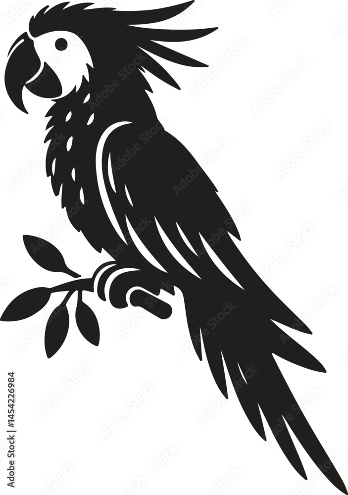 Fototapeta premium Parrot silhouette