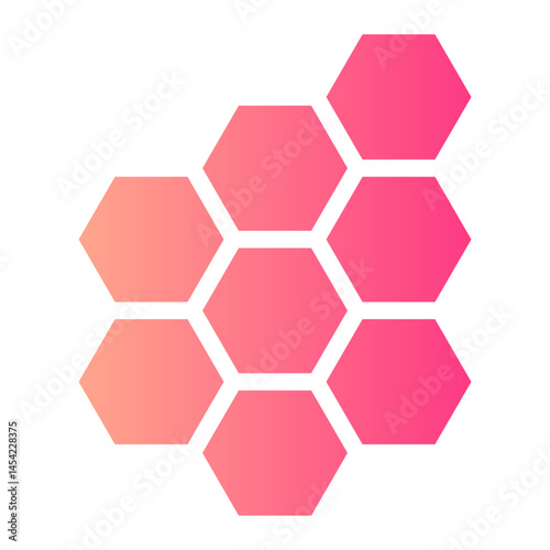 honeycomb gradient icon