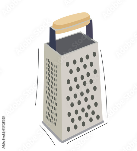 grated cheese. Grater kitchen tool