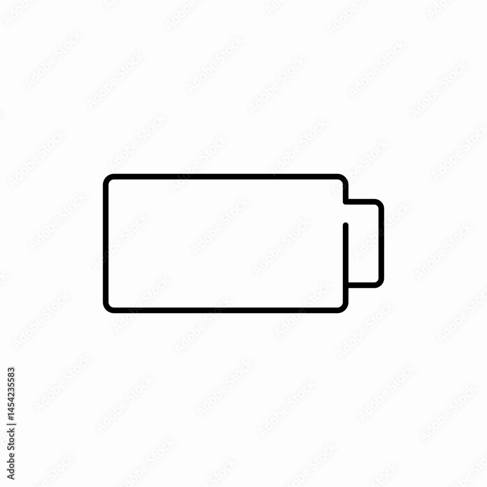 Battery empty charge level icon vector sign Battery empty charge level icon vector sign