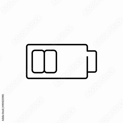 Battery power level indicator icon vector sign