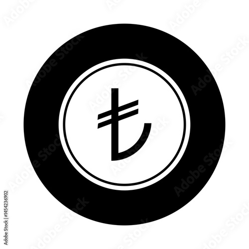 lira currency symbol isolated on transparent background
