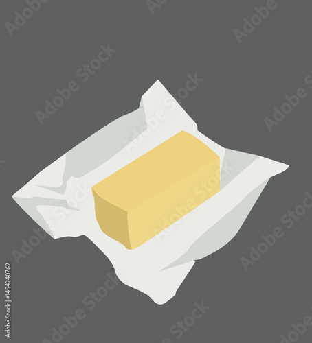 stick of butter in a pack.Stick of butter in a plate 
