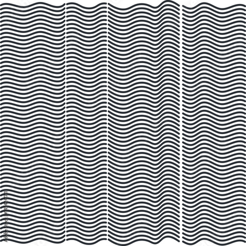 A texture in the form of wavy repeating stripes with vertical and horizontal divisions or borders.
