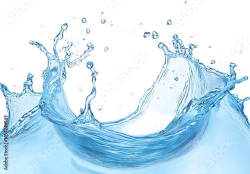 Clean Water Splash Ring Effect PNG photo