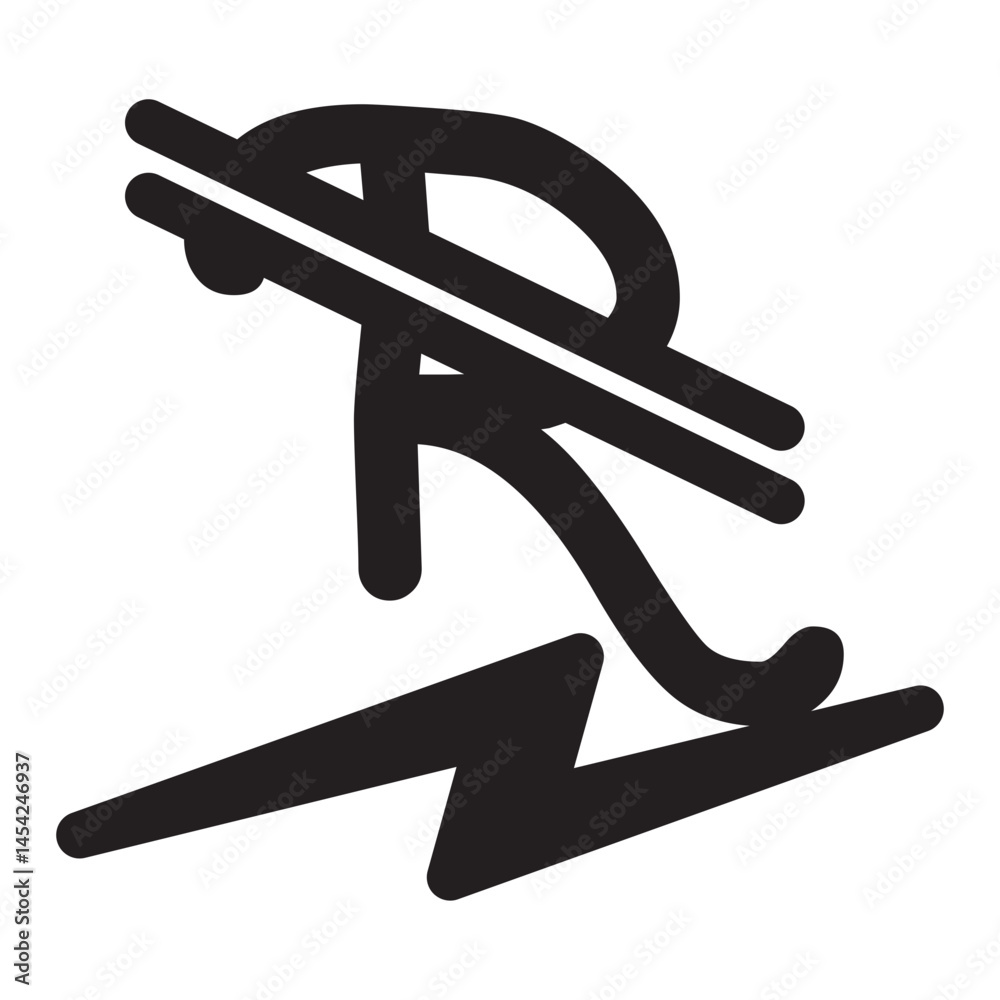 Obraz premium Alphabet letter R