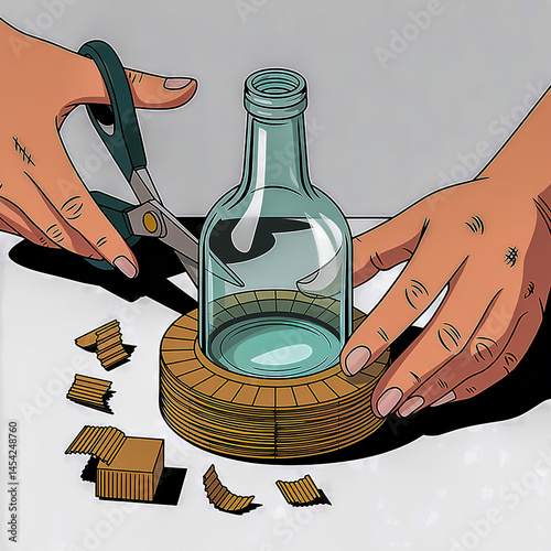 make an instruction illustration how to make mini demure bottle mini demure bottle