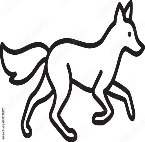 vector illustration of afox