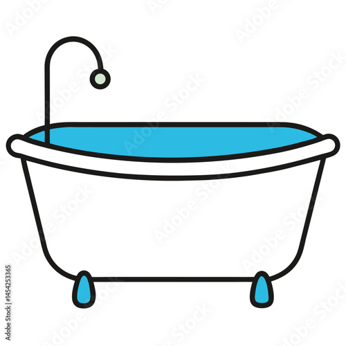 bath tub vector illustration