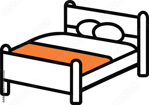 bed in the bedroom