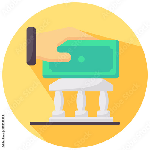 deposit vector round flat icon