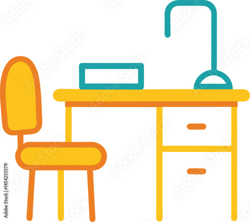set of furniture icon vector