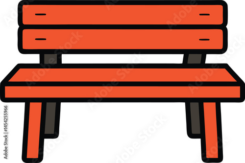 wooden bench isolated on white