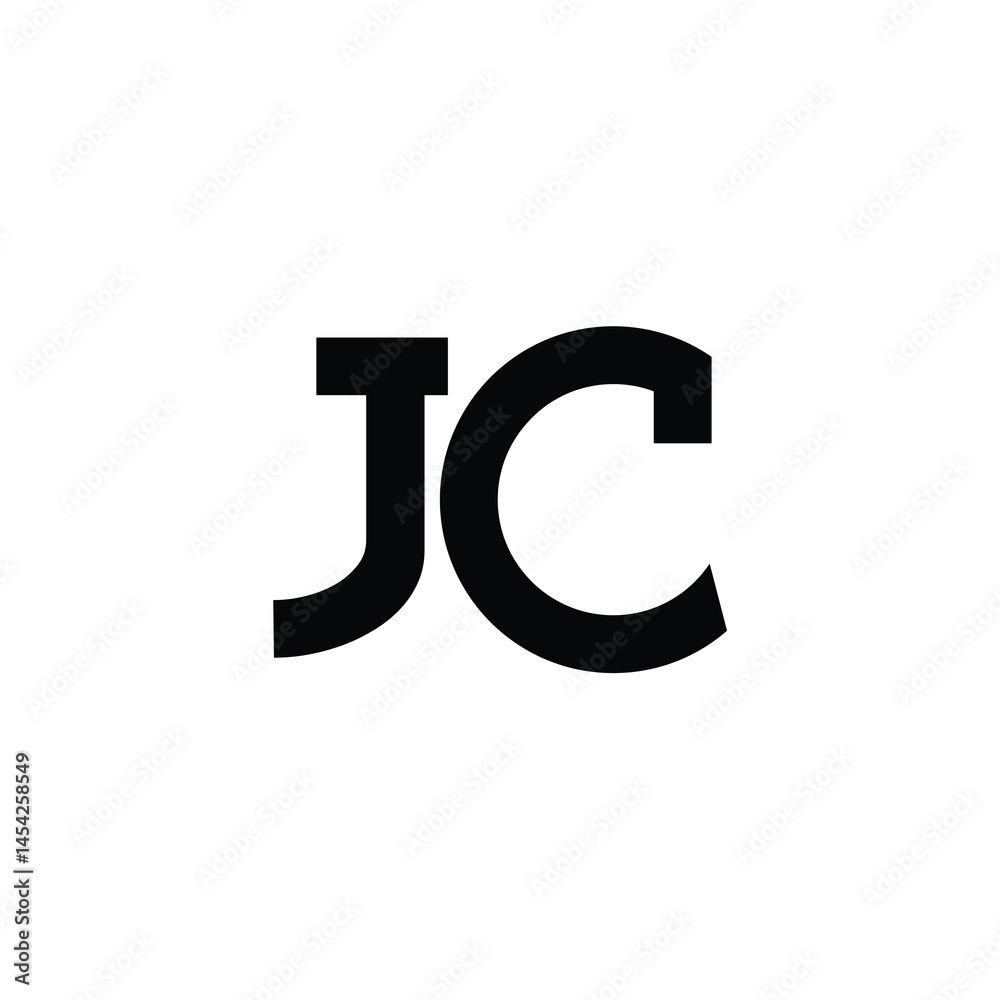 JC monogram logo design letter text name symbol monochrome logotype alphabet character simple logo JC monogram logo design letter text name symbol monochrome logotype alphabet character simple logo