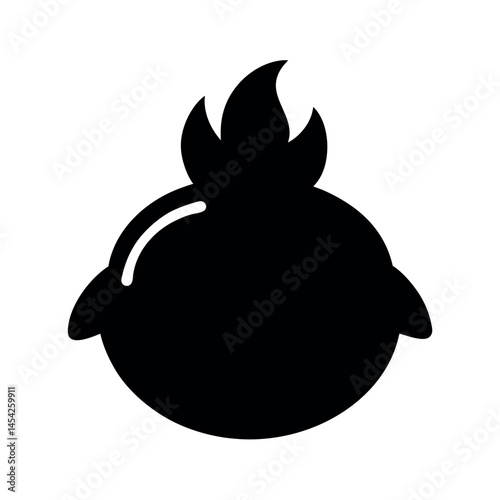 Pelmeni Black Vector Silhouette Design