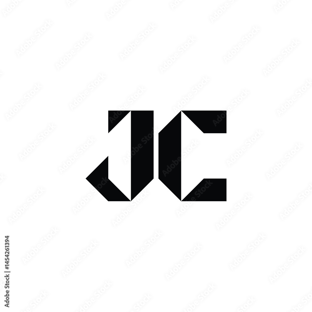 JC monogram logo design letter text name symbol monochrome logotype alphabet character simple logo JC monogram logo design letter text name symbol monochrome logotype alphabet character simple logo