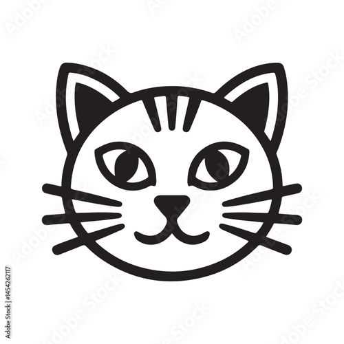 Cat face icon. Cat head silhouette. Vector illustration eps 10