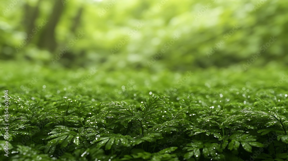 Lush Forest Floor, Dew Drops Lush Forest Floor, Dew Drops