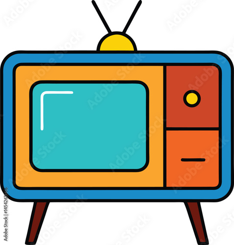 retro tv vector illustration