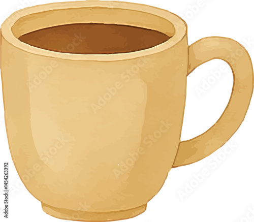 A simple, unadorned ceramic coffee mug — minimalist and calm, perfect for peaceful coffee moments