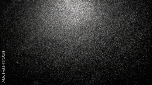 Moody Metallic Powder Coated Grainy Dark Industrial Surface Texture, Striking Monochrome Abstract Noise Texture Banner with Dark Grainy Gradient Background