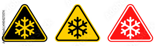 set Attention ice sign Symbols design template vector illustration