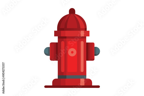 3d vector fire hydrant realistic illustration isolated on white background