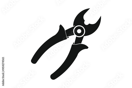 Garden pruner silhouette icon vector illustration isolated on white background