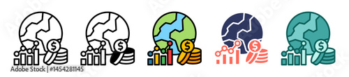 Economy multiple icon