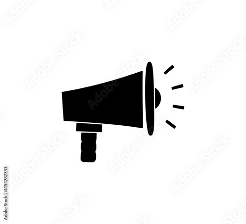 megaphone icon with small radiating lines