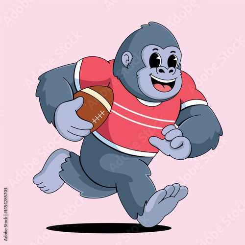 Gorillas Playing Rugby