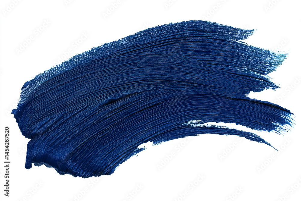 Fototapeta premium a smear of blue paint on a white background.