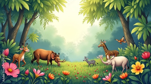 Wallpaper Mural Wild Bliss: A Jungle Paradise Torontodigital.ca