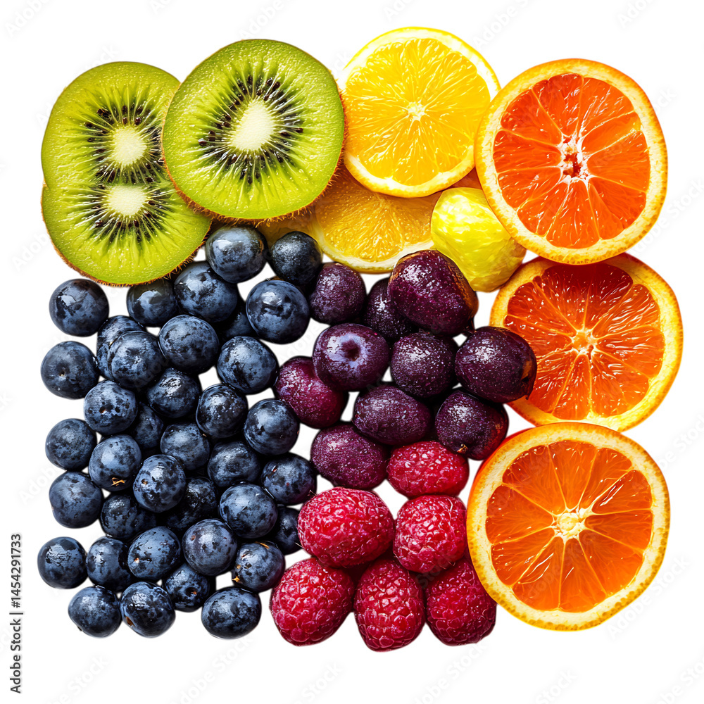 Luminous Natural Mosaic XII Fruit and Oranges Isolated on Transparent Background Luminous Natural Mosaic XII Fruit and Oranges Isolated on Transparent Background