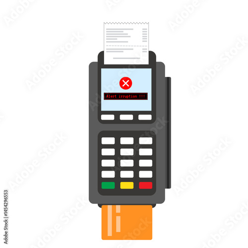 Card Payment Declined on POS Terminal with Error Message and Receipt