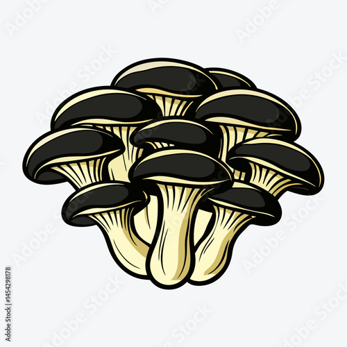 mushrooms on a white background, Eps file 