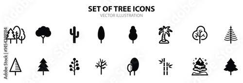 Tree icons with White Background