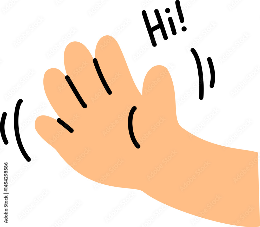 Fototapeta premium Hello Emoji With Yellow Skin