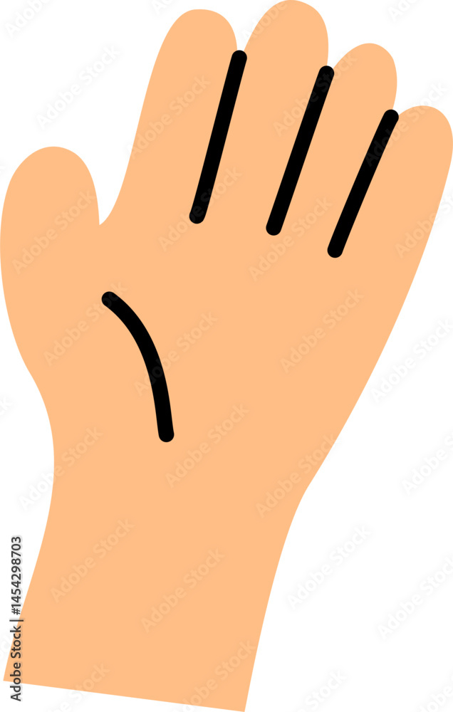 Fototapeta premium Cute Hand Drawn Hi Emoji